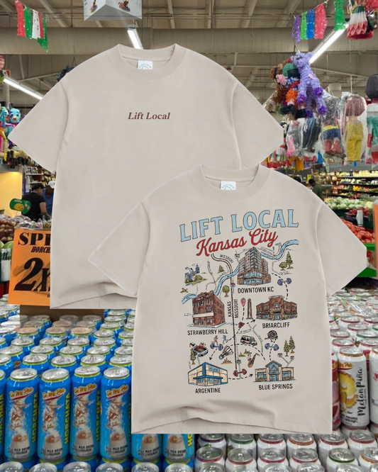Lift Local KC Map // Mens T-Shirt