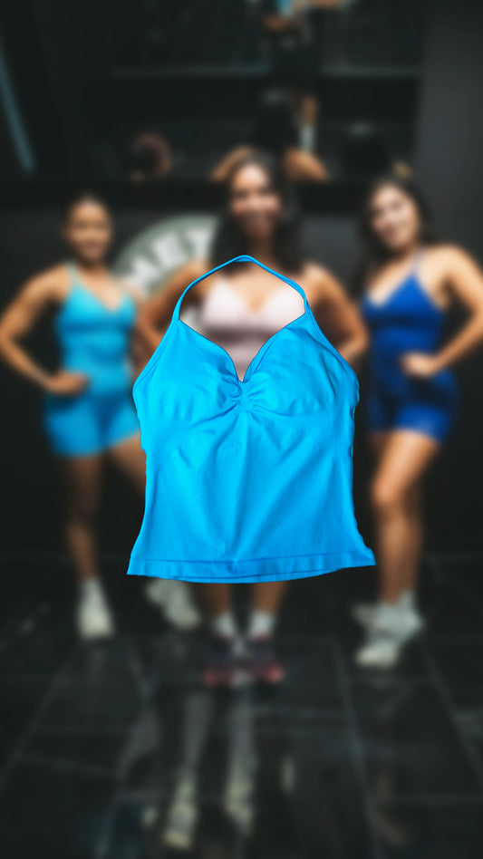 Light Blue MKC Halter Top