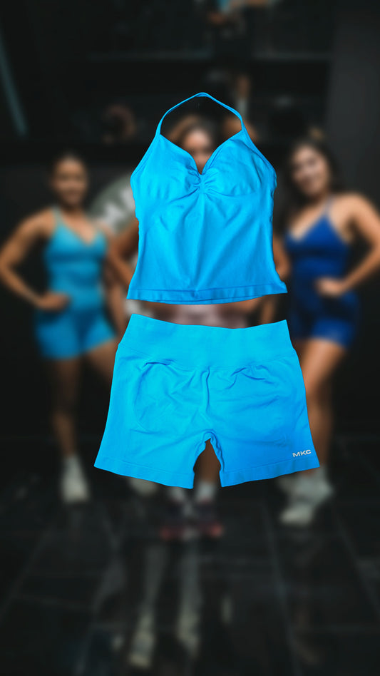 Light Blue MKC Halter Top